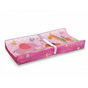Baby's Journey Measure Me Changing Pad Cover Pink Elephant Ruler Growth